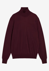 Saint Laurent Turtleneck Wool Sweater Burgundy 821739Y76GM/R_YSL-6040