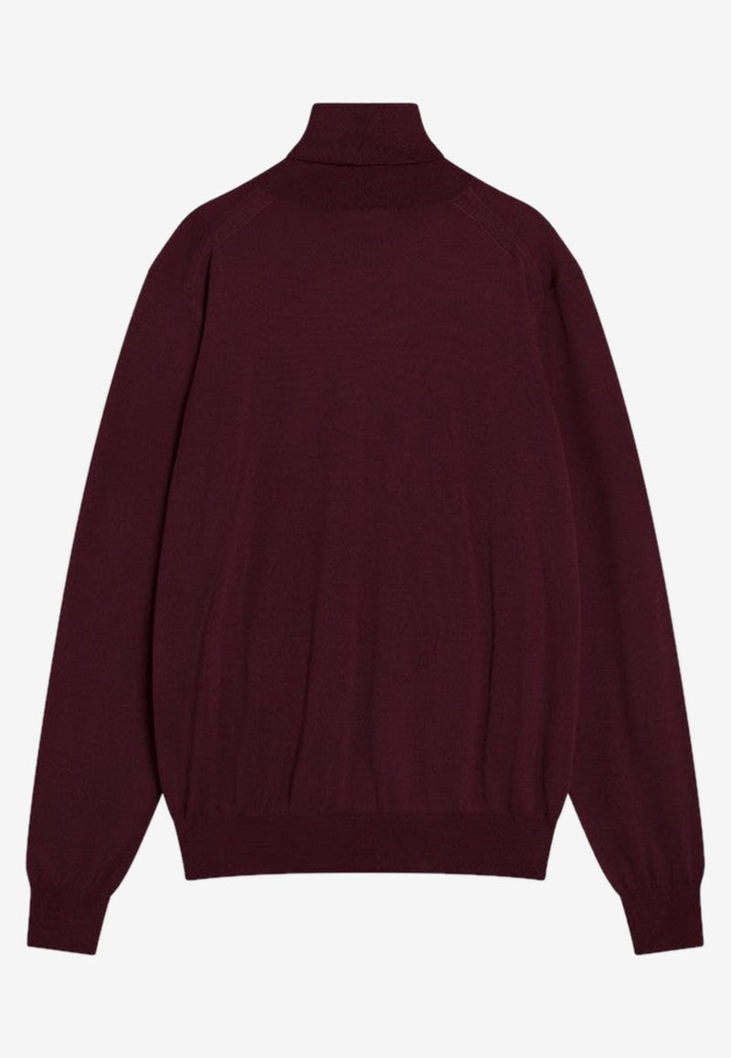Saint Laurent Turtleneck Wool Sweater Burgundy 821739Y76GM/R_YSL-6040