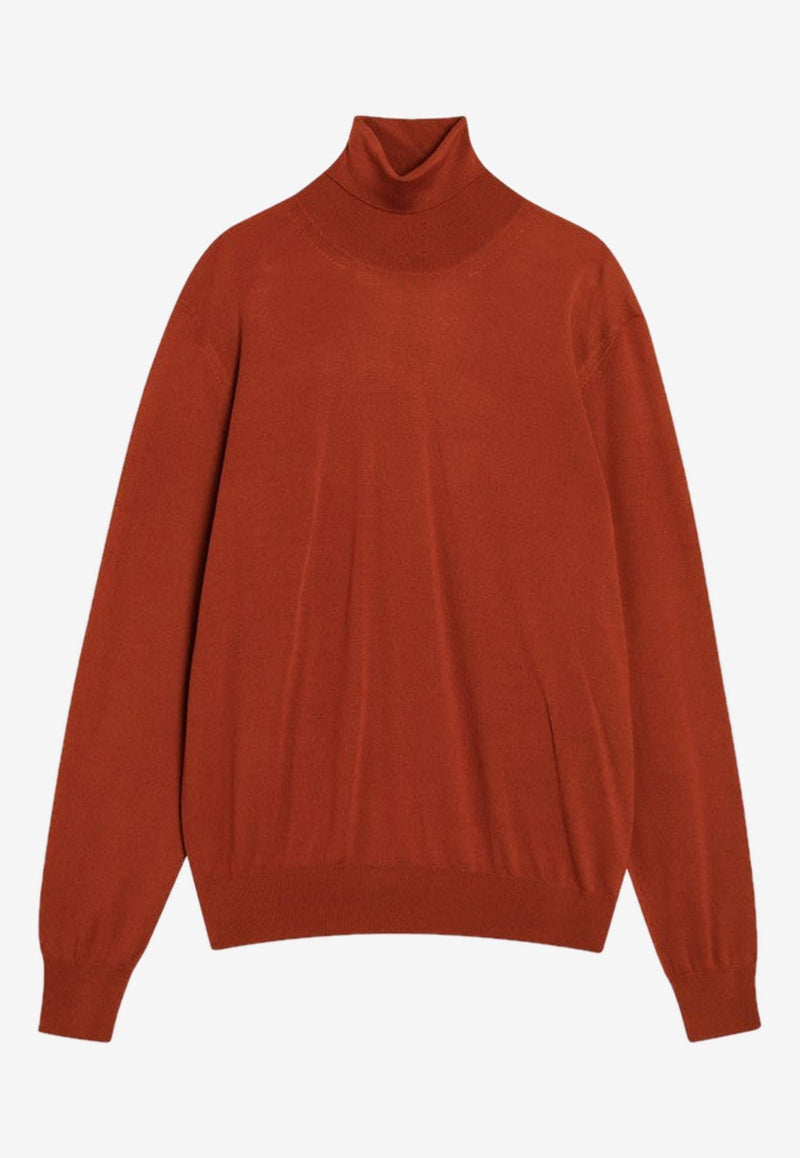 Saint Laurent Turtleneck Wool Sweater Red 821739Y76GM/R_YSL-6160