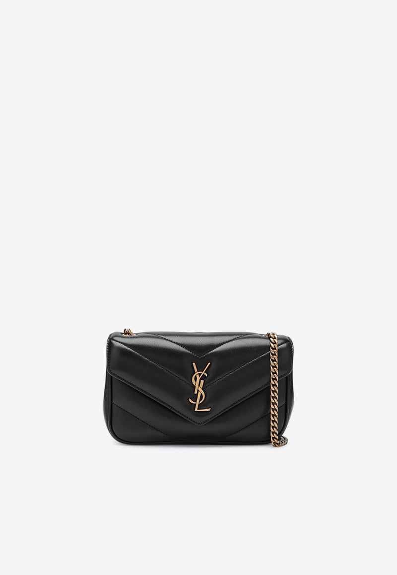 Saint Laurent Mini Loulou Quilted Leather Crossbody Bag Black 821749AAEAX/Q_YSL-1000