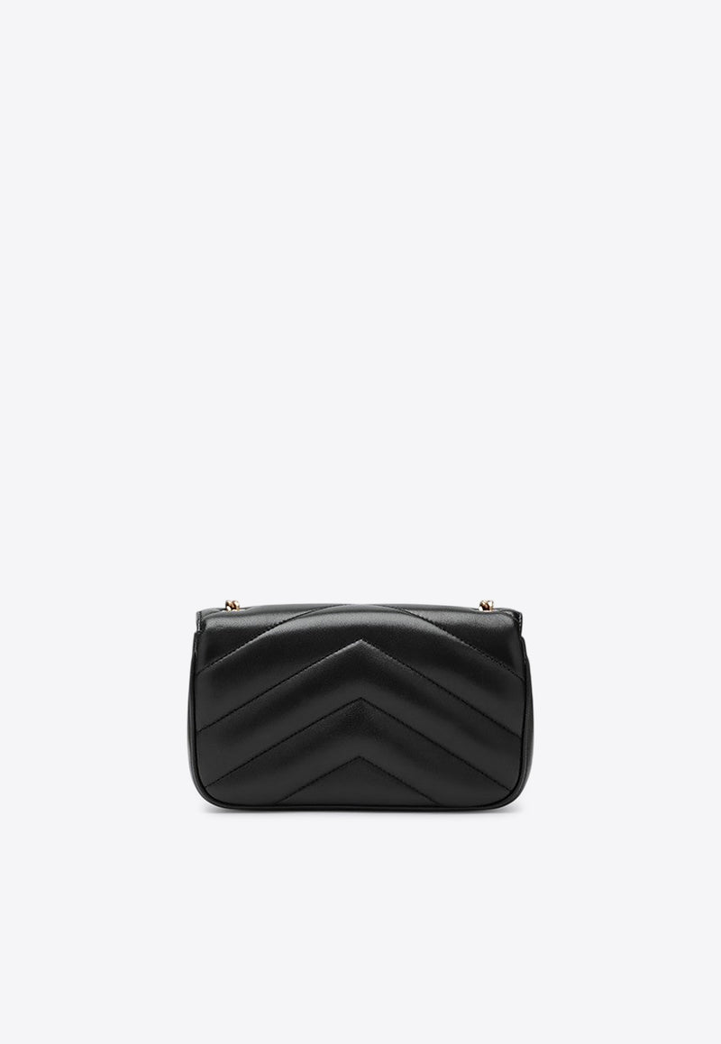 Saint Laurent Mini Loulou Quilted Leather Crossbody Bag Black 821749AAEAX/Q_YSL-1000