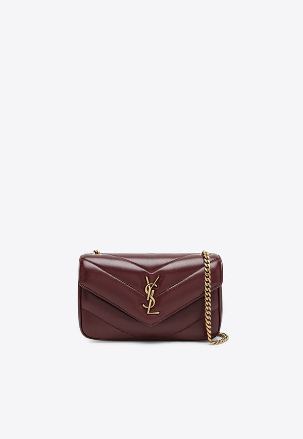 Saint Laurent Mini Loulou Quilted Leather Crossbody Bag Burgundy 821749AAEAX/Q_YSL-6197