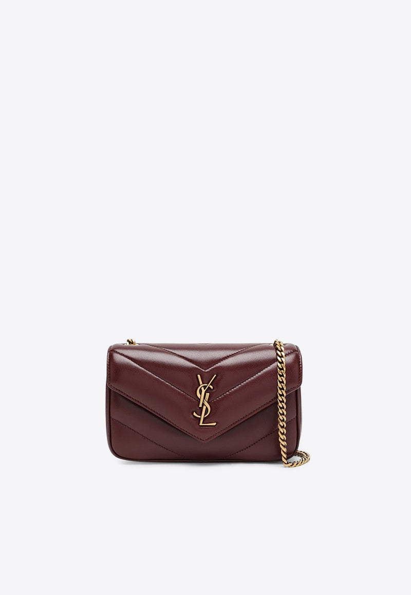 Saint Laurent Mini Loulou Quilted Leather Crossbody Bag Burgundy 821749AAEAX/Q_YSL-6197