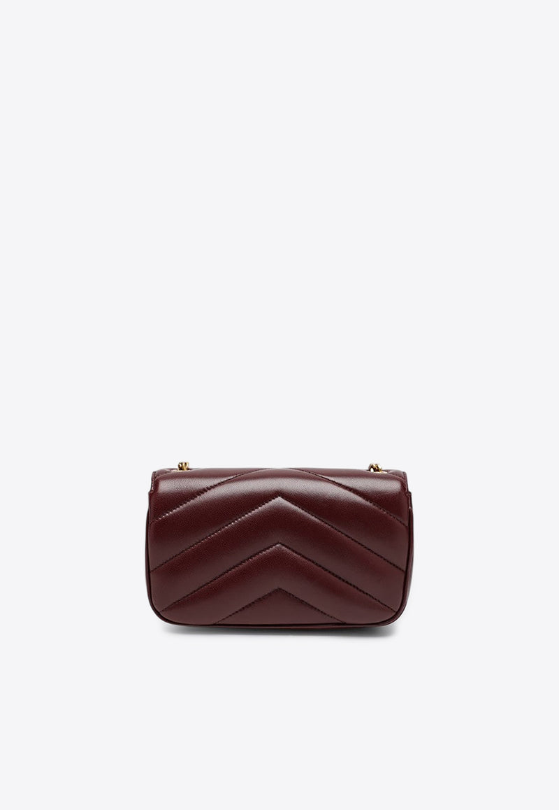 Saint Laurent Mini Loulou Quilted Leather Crossbody Bag Burgundy 821749AAEAX/Q_YSL-6197