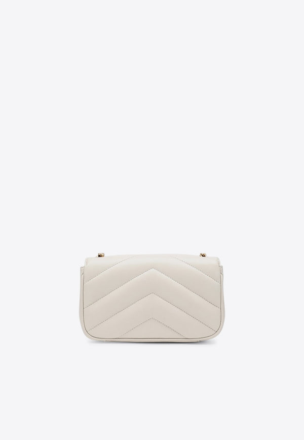 Saint Laurent Mini Loulou Quilted Leather Crossbody Bag Cream 821749AAEAX/Q_YSL-9207