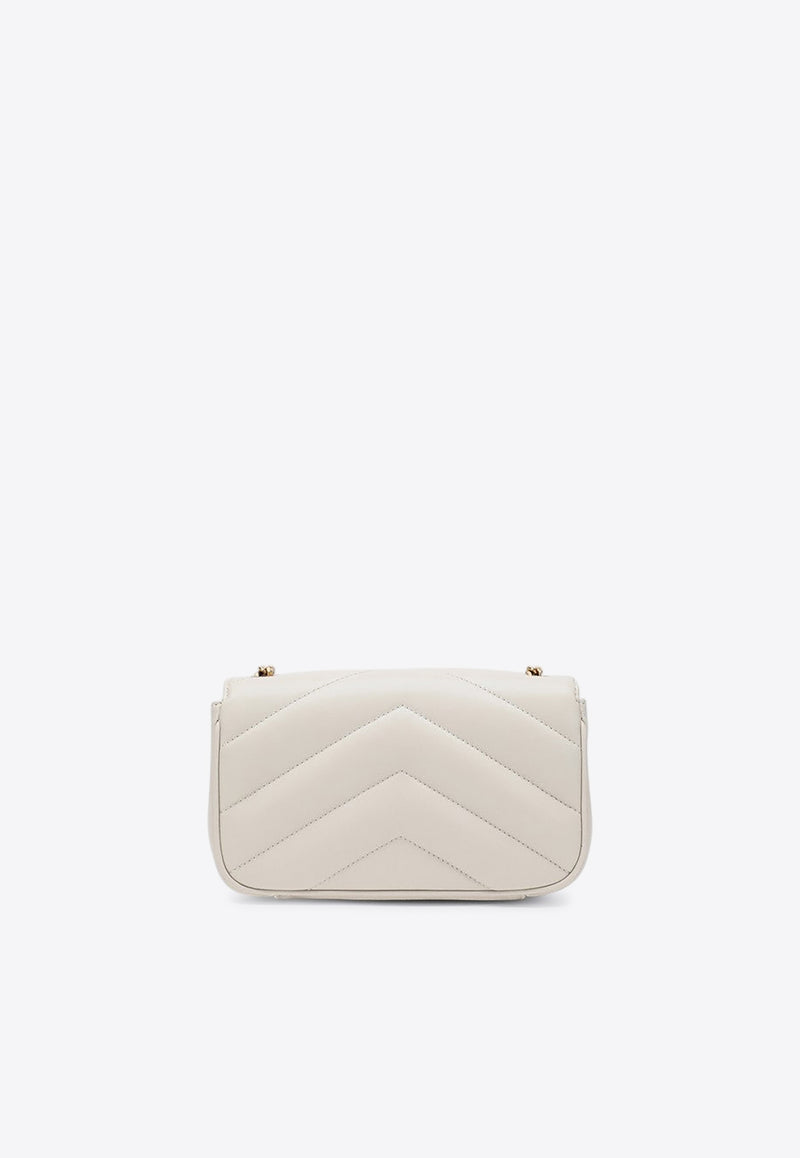 Saint Laurent Mini Loulou Quilted Leather Crossbody Bag Cream 821749AAEAX/Q_YSL-9207