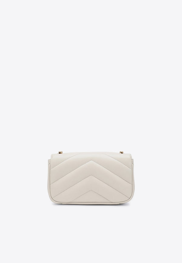 Saint Laurent Mini Loulou Quilted Leather Crossbody Bag White 821749AAEAX/R_YSL-9207