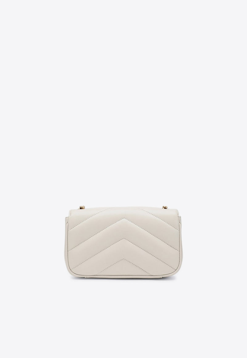 Saint Laurent Mini Loulou Quilted Leather Crossbody Bag White 821749AAEAX/R_YSL-9207
