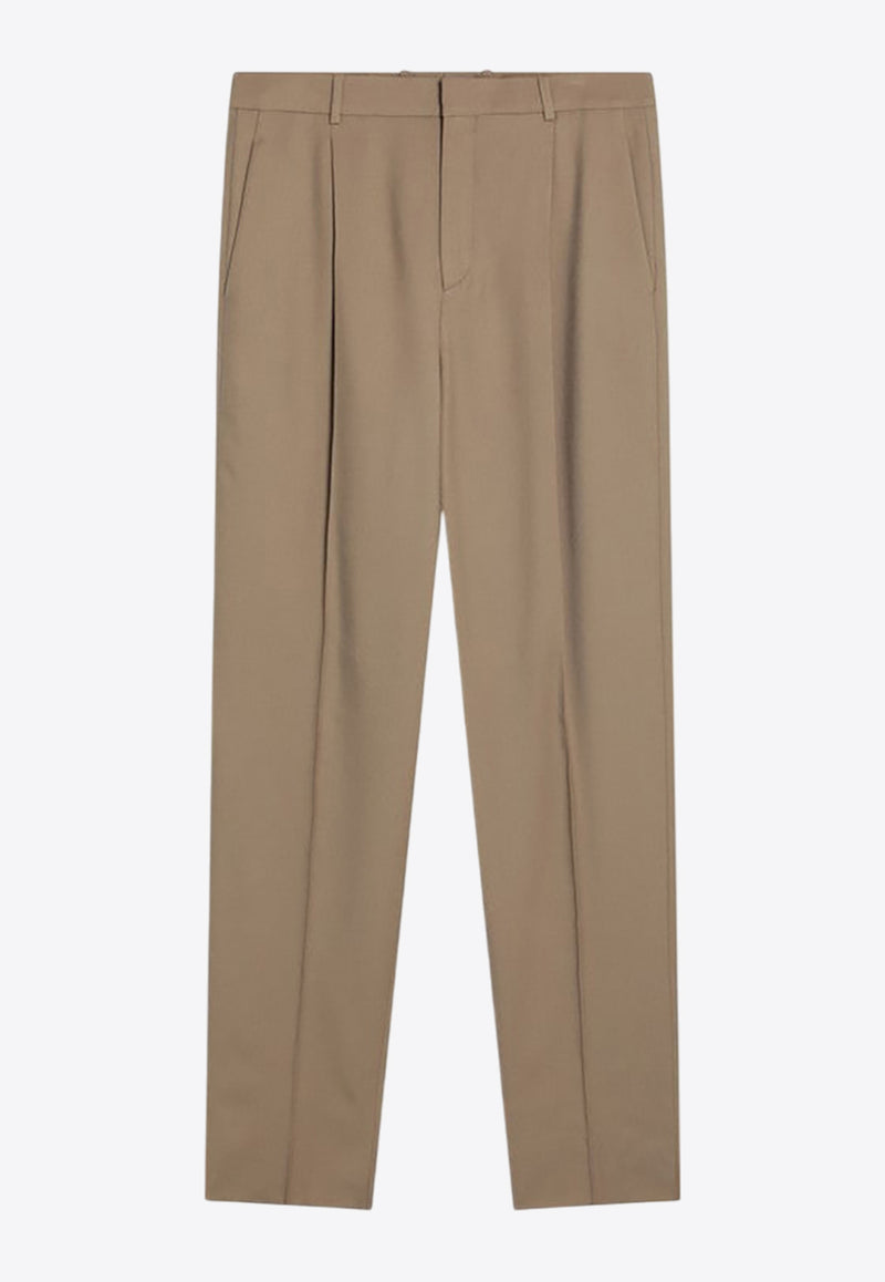 Saint Laurent Straight-Leg Tailored Pants Beige 821899Y405W/Q_YSL-7557