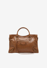 Balenciaga Medium Le City Nappa Leather Handbag Camel 823058210F6/S_BALEN-2630