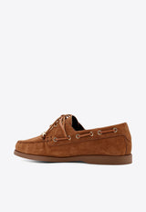 Celine Bateau Suede Loafers Brown 363585122C_19DT_Brown_31183840