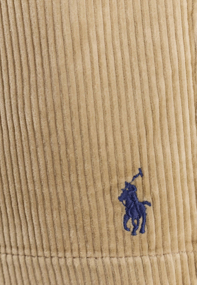 Polo Ralph Lauren Prepster Logo Corduroy Shorts Beige 710800214_031_Green_30898239