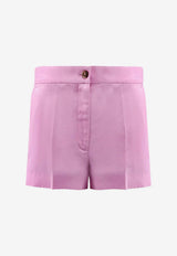 PINKO Scintille Delavè Satin Mini Shorts Pink 104807A2BP_O39_Pink_29847957