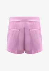 PINKO Scintille Delavè Satin Mini Shorts Pink 104807A2BP_O39_Pink_29847957
