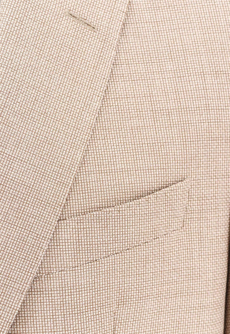 Hugo Boss Wool-Blend Single-Breasted Blazer Beige 50498700_260_Beige_30898774