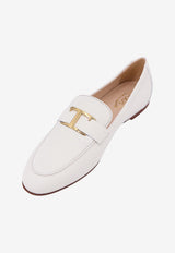 Tod's T Timeless Calf Leather Loafers White XXW79A0GG90MID_B001_White_30898037