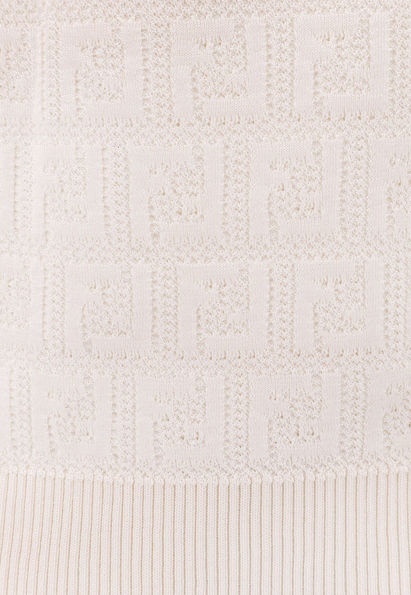 Fendi All-Over Logo Short-Sleeved T-shirt FZXD57AUZRF0ZNM_White_29851530