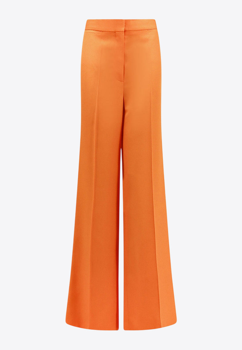 Stella McCartney Pressed-Crease Flared Pants Orange 6400933DU701_7501_Orange_29848737