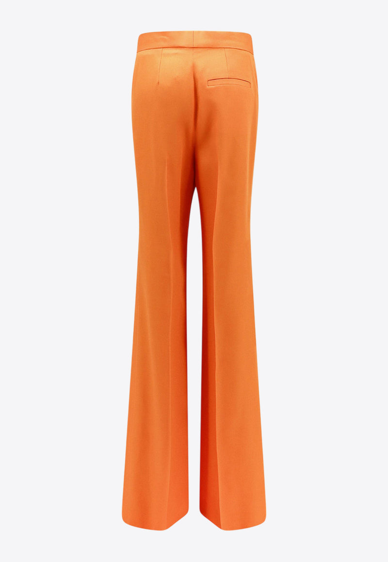Stella McCartney Pressed-Crease Flared Pants Orange 6400933DU701_7501_Orange_29848737