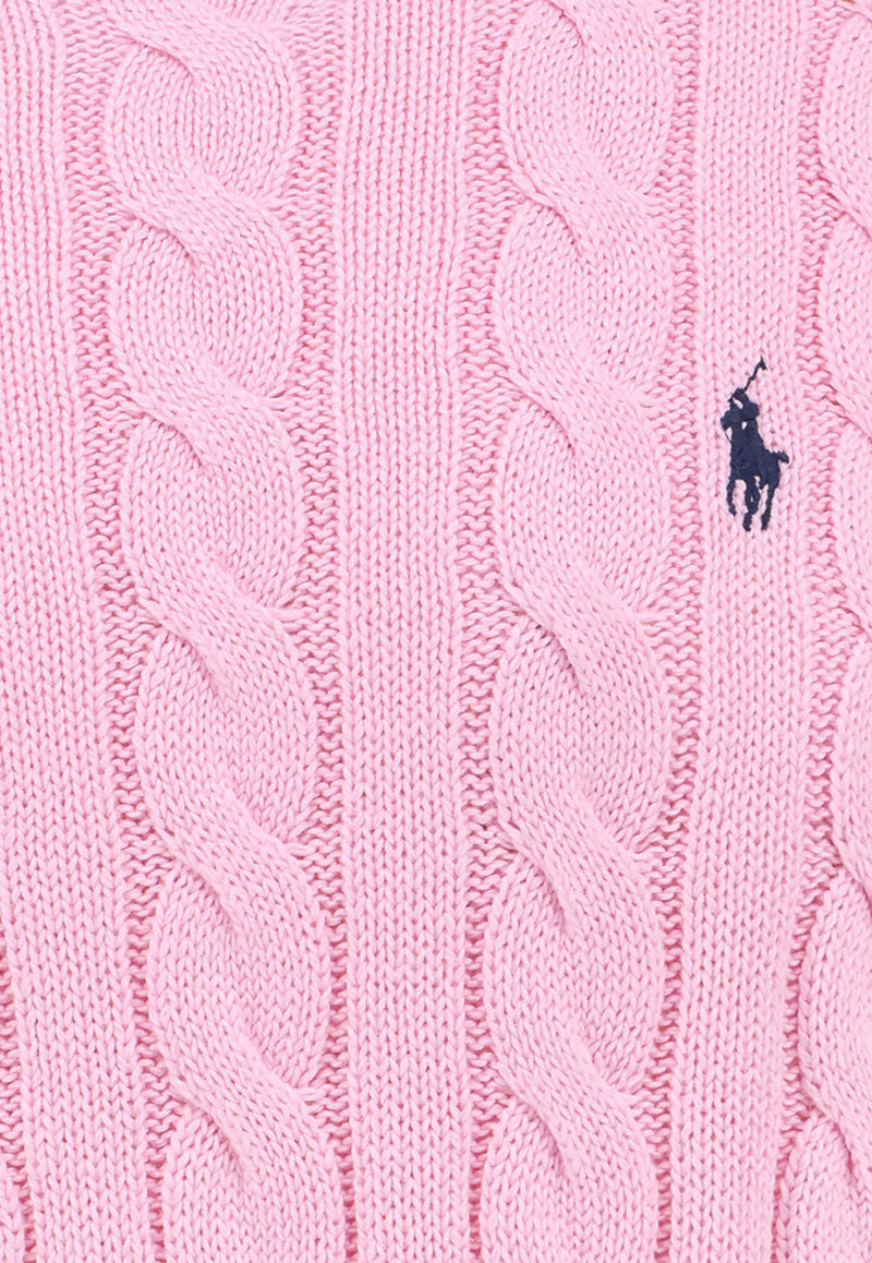 Polo Ralph Lauren Cable Knit Logo Sweater Pink 710775885_027_Pink_30898468
