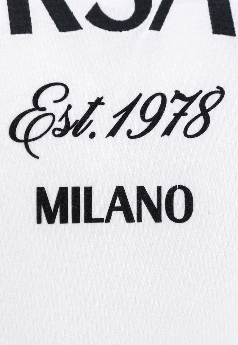 Versace Logo Embroidered Crewneck T-shirt White 10133021A09865_1W010_White_29847341