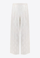 Fendi Floral Jacquard Straight-Leg Pants
 White FR6632AQ3G_F08QQ_White_29851231