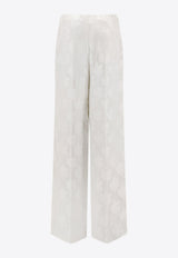 Fendi Floral Jacquard Straight-Leg Pants
 White FR6632AQ3G_F08QQ_White_29851231