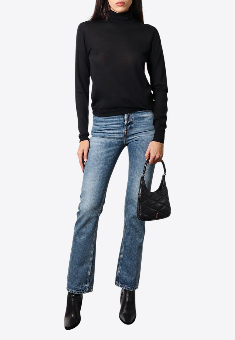 Saint Laurent High-Neck Ribbed Sweater Black 800713Y76HF_1000_Black_29852702
