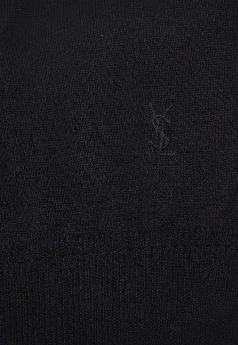 Saint Laurent High-Neck Ribbed Sweater Black 800713Y76HF_1000_Black_29852702