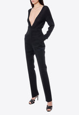 Saint Laurent Deep V-neck Bodysuit Black 790090YAPK2_1000_Black_29852082