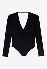 Saint Laurent Deep V-neck Bodysuit Black 790090YAPK2_1000_Black_29852082