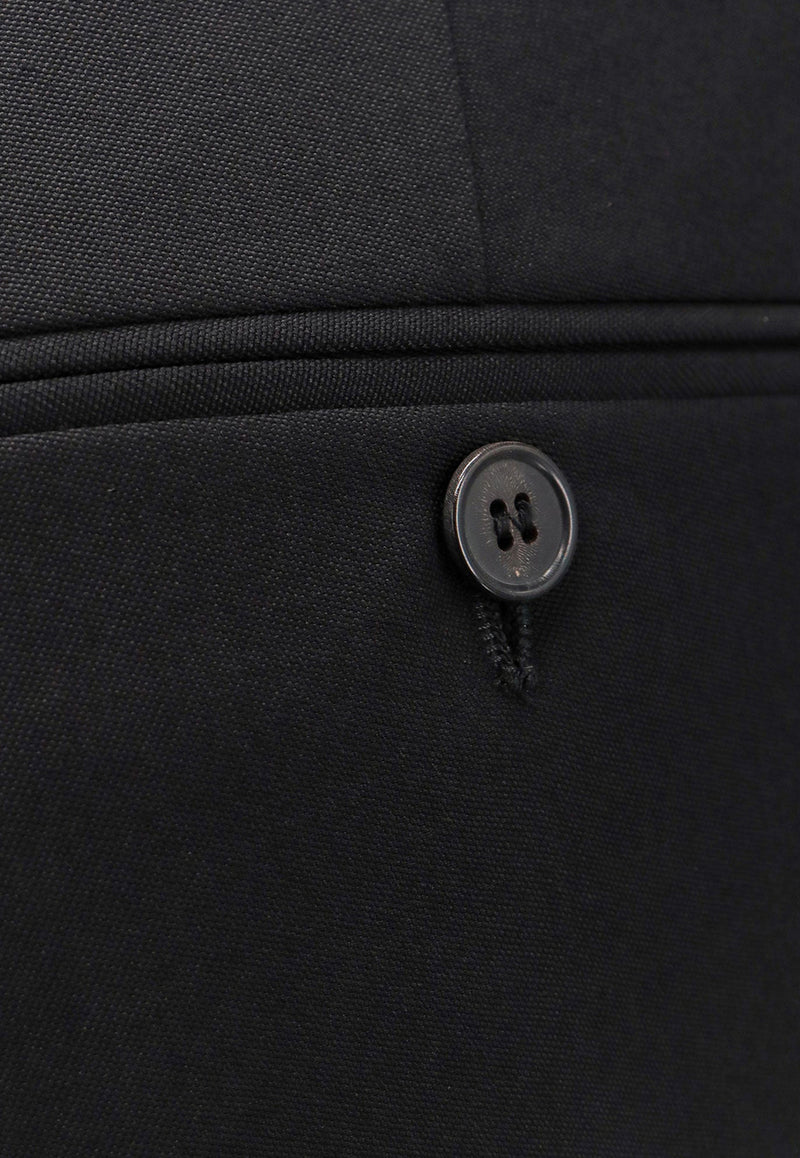 Saint Laurent Wool Tailored Pants with Pressed-Crease 607843Y512W_1000_Black_29849449