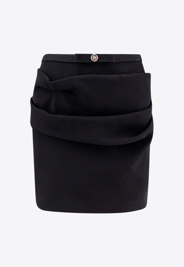 Versace Draped Mini Skirt Black 10172691A12052_1B000_Black_29845486