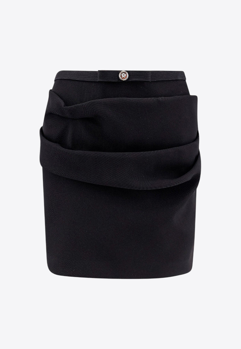 Versace Draped Mini Skirt Black 10172691A12052_1B000_Black_29845486