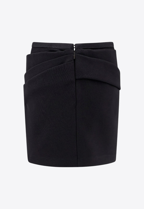 Versace Draped Mini Skirt Black 10172691A12052_1B000_Black_29845486