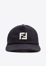 Fendi Embroidered FF Denim Baseball Cap Black FXQ768ATQJF0QA1_Black_30759758