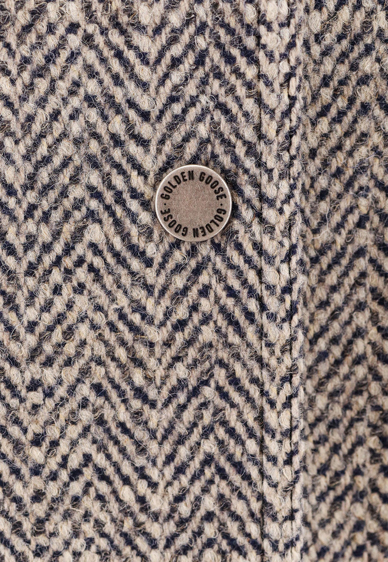 Golden Goose DB Herringbone Wool-Blend Zip-Up Jacket GWP01952P001617_82696_MultiColour_29857213