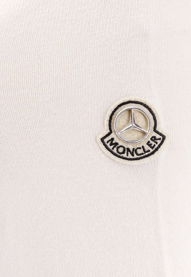 Moncler X Mercedes-Benz By Nigo Graphic Print Ribbed Knit Sweater White 4019C00004M1113_034_White_30632695
