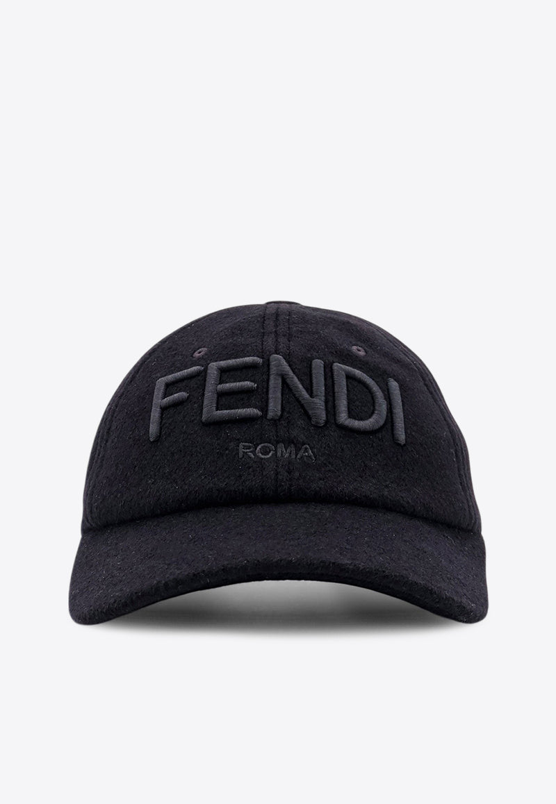 Fendi Logo Embroidered Baseball Cap Black FXQ969ATQHF0QA1_Black_30759759