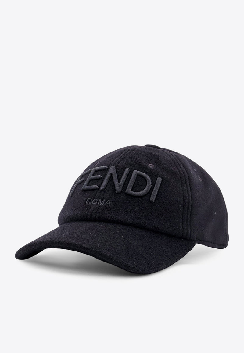 Fendi Logo Embroidered Baseball Cap Black FXQ969ATQHF0QA1_Black_30759759
