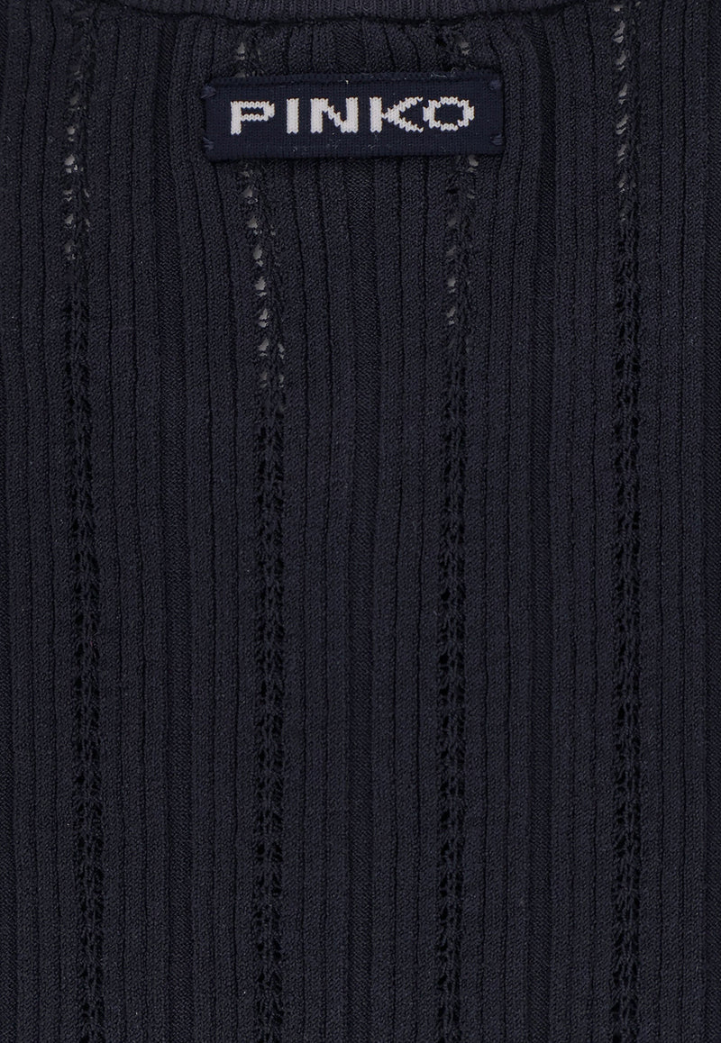 PINKO Ribbed Knit Top Blue 104742A2FR_G82_Blue_29841393