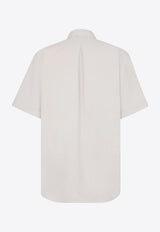 Fendi Embroidered Crest Oxford Shirt Cream FS1312AU70_F1LU2_Beige_29854444
