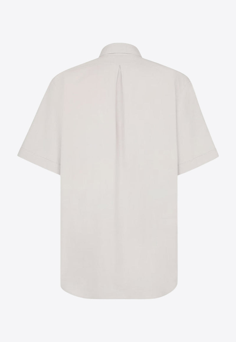 Fendi Embroidered Crest Oxford Shirt Cream FS1312AU70_F1LU2_Beige_29854444