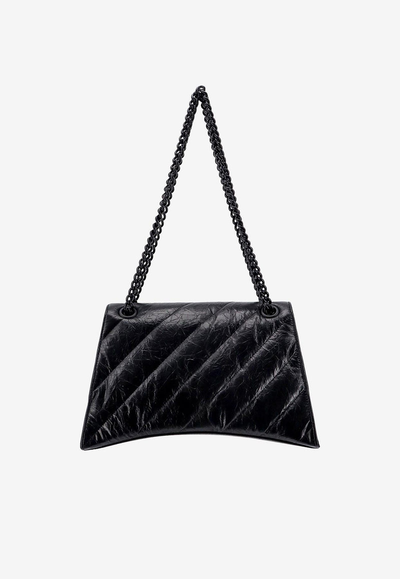 Balenciaga Medium Crush Chain Shoulder Bag Black 785602210IY_1000_Black_29848779