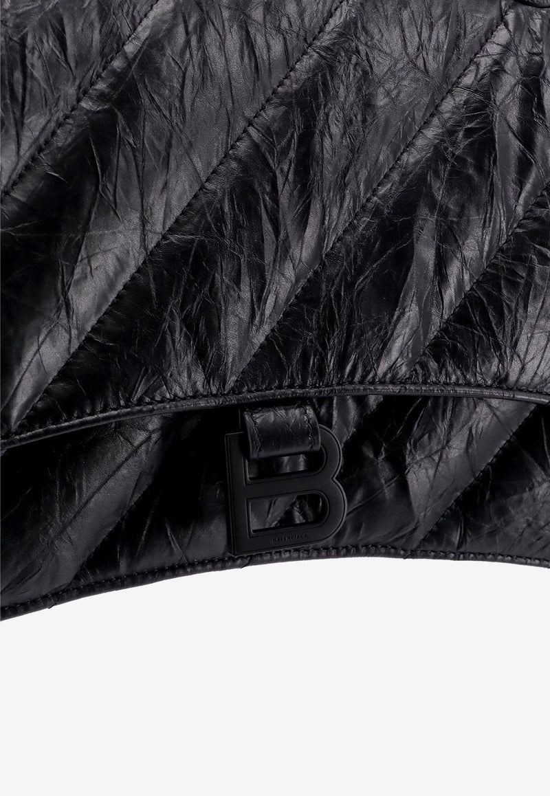 Balenciaga Medium Crush Chain Shoulder Bag Black 785602210IY_1000_Black_29848779