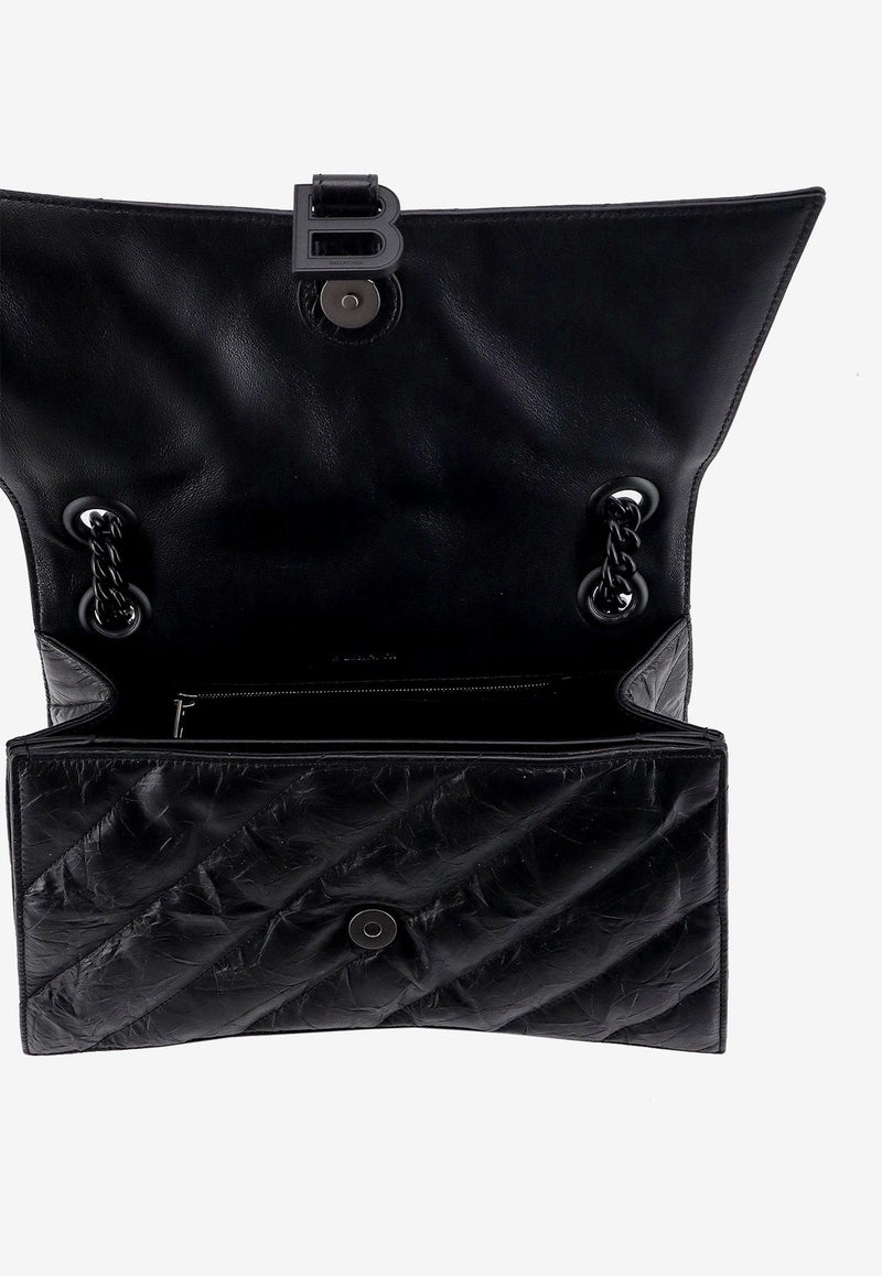 Balenciaga Medium Crush Chain Shoulder Bag Black 785602210IY_1000_Black_29848779