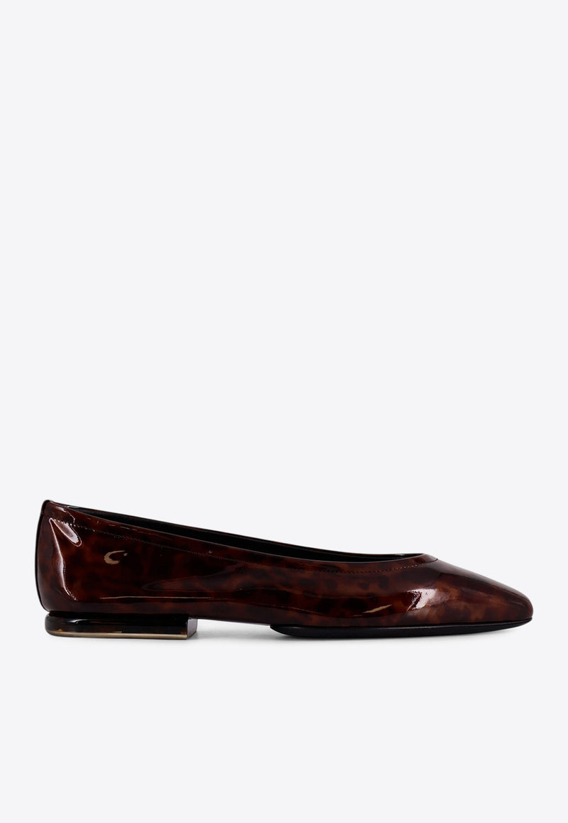 Loro Piana Animal-Printed Ballet Flats FAO6133_B4HG_Spotted_29851989