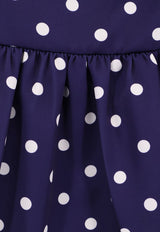 Self-Portrait Polka Dot Strapless Satin Midi Dress SS25092MN_NAVY_Blue_30897913