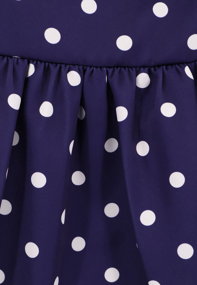 Self-Portrait Polka Dot Strapless Satin Midi Dress SS25092MN_NAVY_Blue_30897913