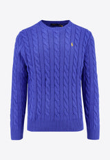Polo Ralph Lauren Cable Knit Logo Sweater Blue 710775885_514_Blue_30897895